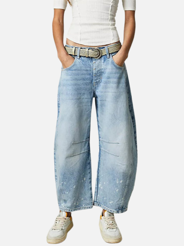 Anna | Barrel Jeans med Rund Pasform til Dame