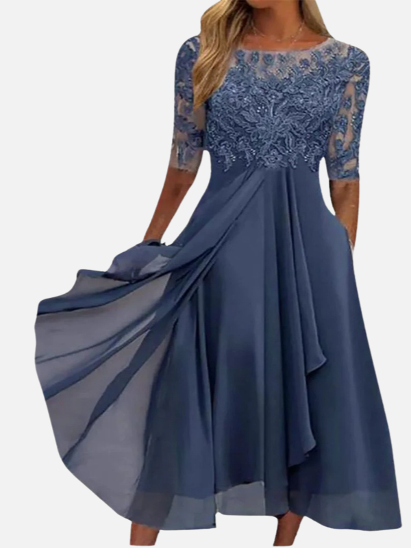 Camilla | Blondekjole, Elegant Festkjole Midi
