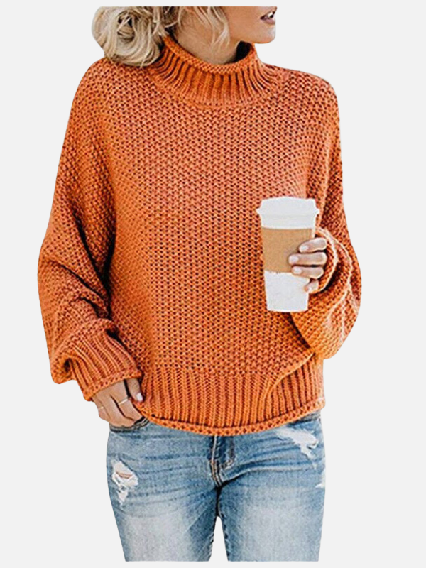 Susanne | Grovstrik Rullekrave Sweater til Dame
