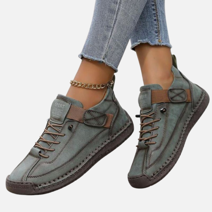 Anne | Håndsyede Høje Komfort Sneakers, Snøre