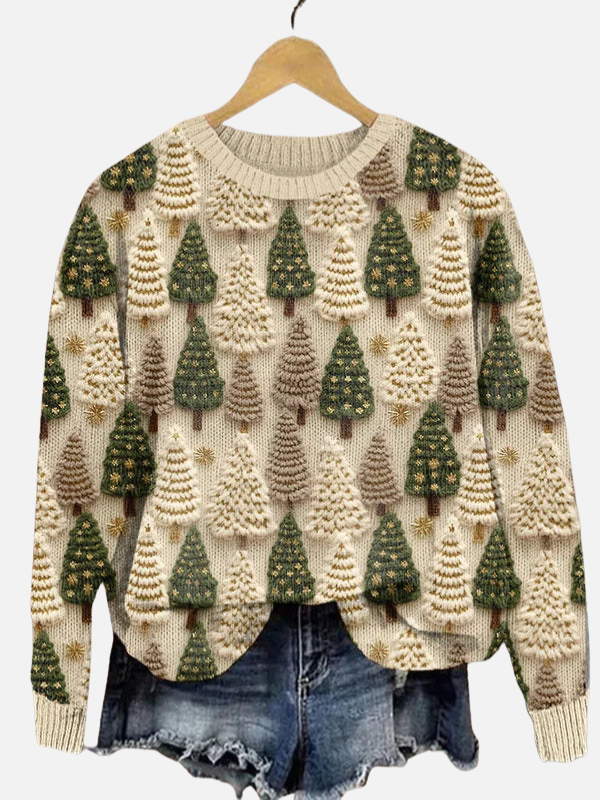 Lone | Julesweater med Juletræer