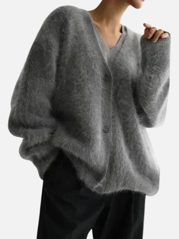 Camilla | Blød Cardigan med V-Hals, Oversize