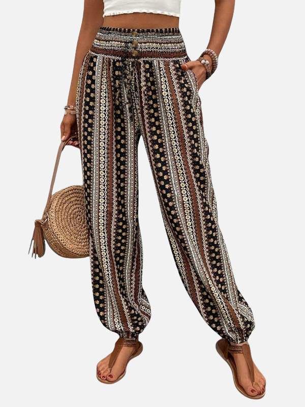Anna | Boho Haremsbukser med Elastik