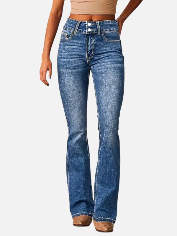 Pia | Bootcut Jeans med Høj Talje til Dame