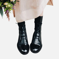 Mette | Elegante Snørestøvler med Blokhæl