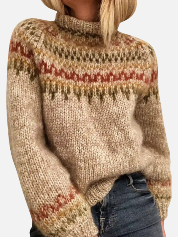Kirsten | Fair Isle Striktrøje, Nordisk Mønsterstrik