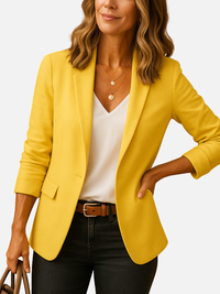 Camilla | Figursyet Blazer med Revers til Dame