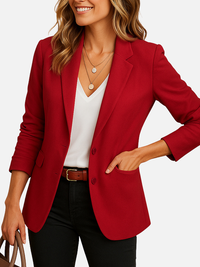 Camilla | Figursyet Blazer med Revers til Dame