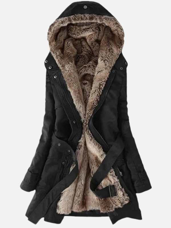 Kirsten | Foret Parka med Pelsfor & Hætte – Dame