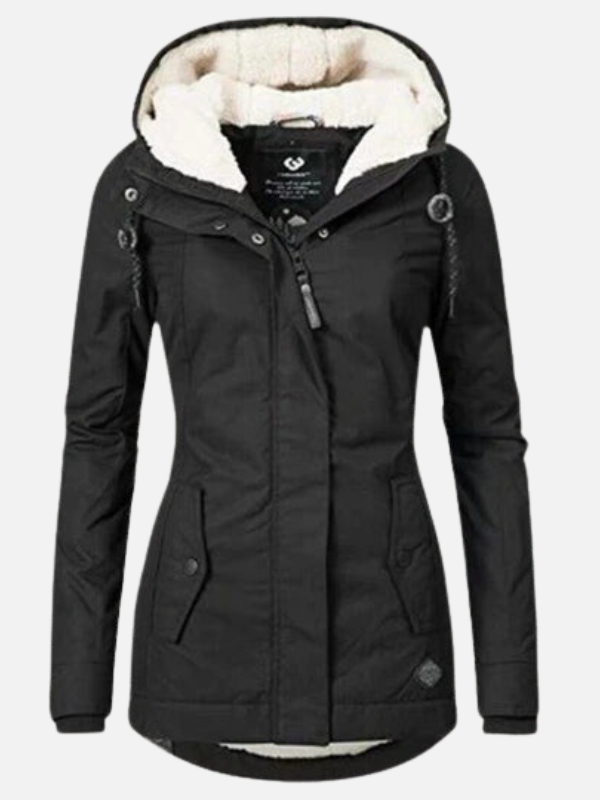 Lene | Foret Parka med Teddyfór & Hætte – Dame