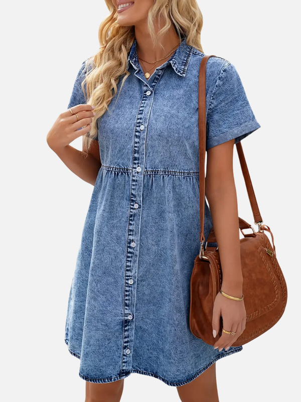 Camilla | Gennemknappet Denimkjole
