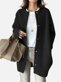 Lene | Lang Oversize Strikcardigan til Dame