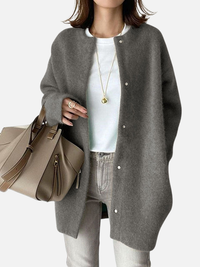 Lene | Lang Oversize Strikcardigan til Dame
