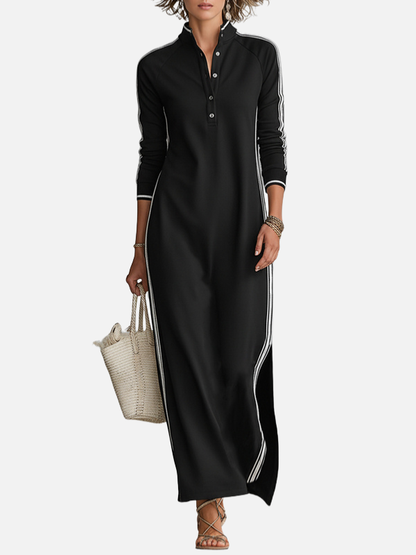 Lone | Langærmet Sweatshirtkjole, Sporty Maxi
