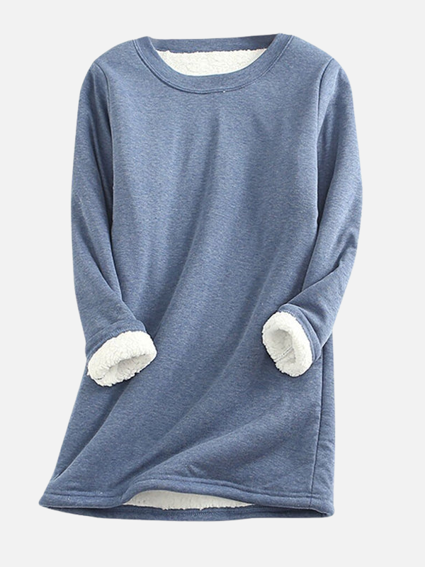 Kirsten | Sherpa-foret Sweatshirt i Blød Fleece