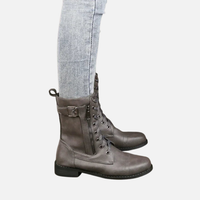 Susanne | Snørestøvler med Blokhæl, Militærlook