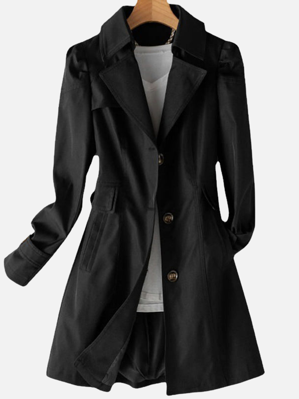 Lone | Taljeret Trenchcoat med Reverskrave – Dame
