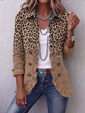 Tawny | Vintage-flæsejakke med leopard-ombré