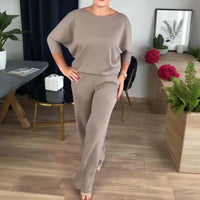 Bente | Elegant 3-Delt Sæt med Cardigan, Top og Bukser